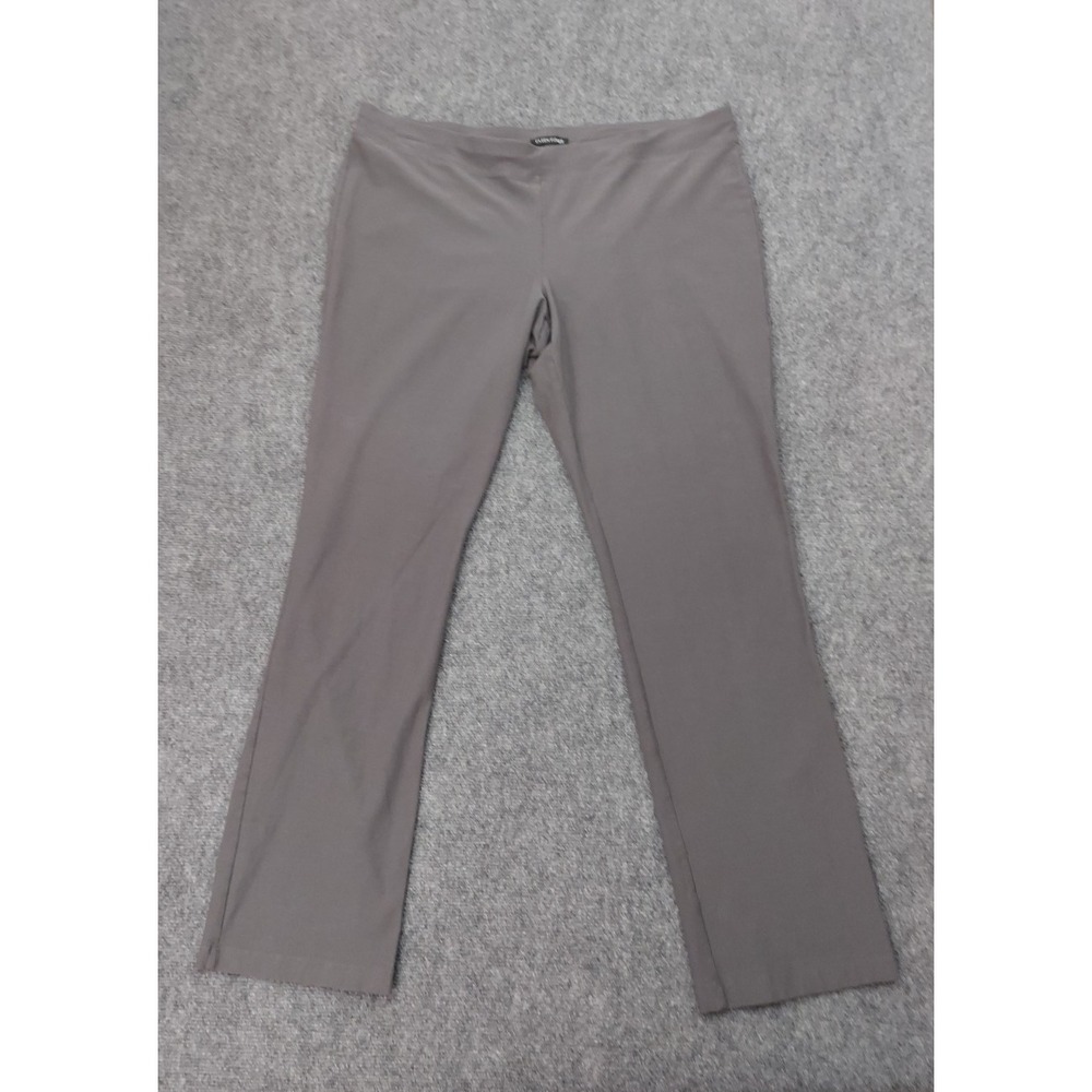 Eileen Fisher Pants Womens XL Gray Viscose Pull On Mid Rise‎ Stretch Straight
